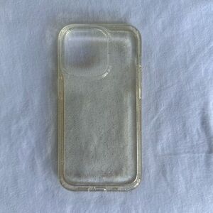 iPhone 14 Pro Clear Velvet caviar glitter case